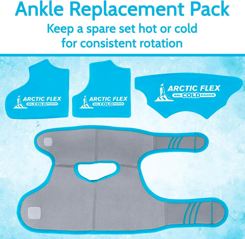 Arctic Flex Gel Replacement Packs - Reusable Gel Ice Packs for Ankle Brace, Hot and Cold Therapy for Pain Relief