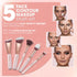 Pro Face Contour Brush Set, Synthetic Sculpting and Highlighting Kit for Cream Blush, Powder, and Foundation