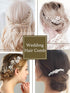 Wedding Hair Comb, Pearl Bride Headpieces Rhinestone Bridal Hair Jewelry Side Accessories for Women and Girls