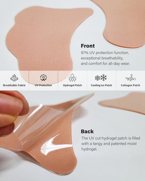 SHIONLE 4 Pack Sun Protection Under Eye & Cheek Patch, UV Block Sheet with Moisturizer for All Skin