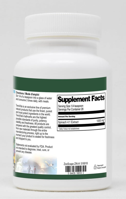 Terravita 4:1 (1 oz, 516918) Spinach Extract Powder ZIN: