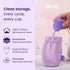 Lena Menstrual Cup Storage Bag Cotton Drawstring Pouch for Menstrual Cups, Period Cup Carrying Case, Breathable Cup