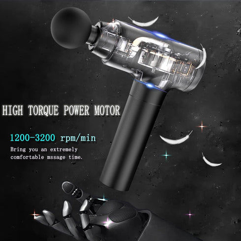 Massage Gun Deep Tissue Percussion Massager for Athletes, Muscle Pain Relief with 10 Massage Heads & 20 Speeds