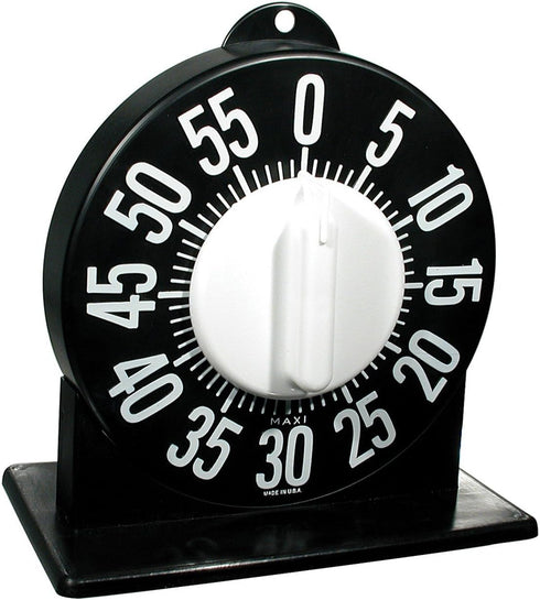 MaxiAids Tactile Long Ring Low Vision Timer with Stand - Black Dial