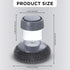 Stainless Steel Scrubber with Soap Dispensing Handle, Heavy Duty Pot Scrubber, Gray