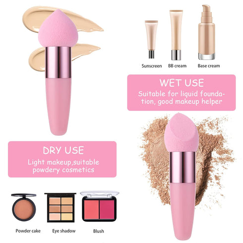 Sibba 3 PCS Makeup Sponges, Foundation Beauty Blender, Wet and Dry Applicator, Cosmetic Concealer Face Brush