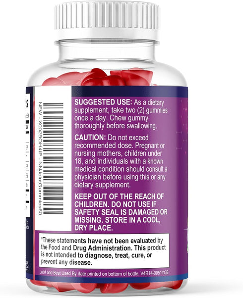 Gummies 60 Gummies Joint Support - Glucosamine Plus Vitamin E Nature's Joint Support Supplement for Occasional