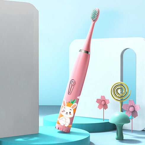 Ip7 Yosoo Kids Electric Toothbrush Waterproof Battery Powered Toothbrush Cute Bunny Pink Electric Toothbrush Kids Sonic