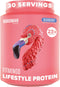 Birdman Fitmingo Vegan Protein Powder for Women - 23g Plant Based Blueberry Protein with Inositol and Collagen Boosters