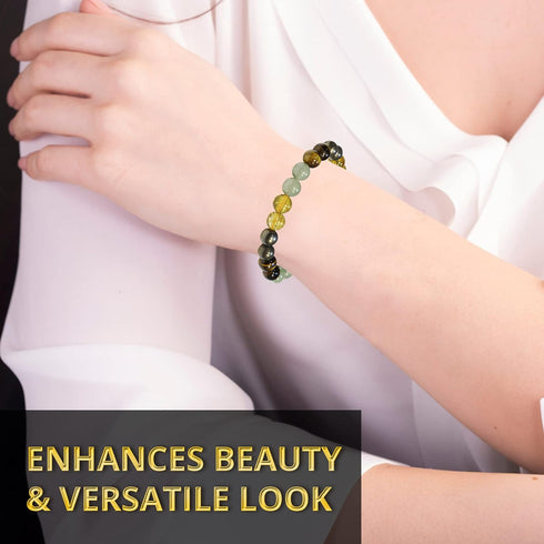 Set ANAYA AGATE Money Wealth Success Bracelet - Pyrite Green Aventurine Tiger Eye Citrine Bracelet for Men Women