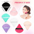 Patelai 15 Pcs Triangle Powder Puff, Ultra Soft Pure Cotton Makeup Puffs, Washable Face Velour for Cosmetic Foundation