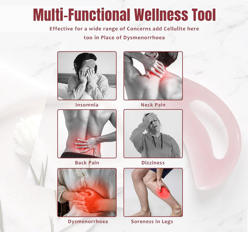 RAAFI Large Body Gua Sha Tool for Cellulite Removal, Lymphatic Drainage and Muscle Relaxation - Easy Grip Gua Sha Body