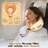 Neck Massager Pillow with Heating,Portable Heated Kneading Massage Cushion Pillow,Cordless Shiatsu Neck Massager