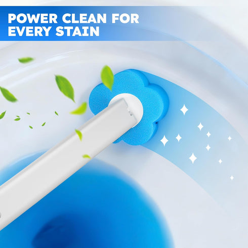 TUUAQ 2 Pack- 10PCS (2 Pack, Disposable Toilet Brush Toilet Bowl Cleaner, Toilet Bowl Brush, Each Toilet Wand