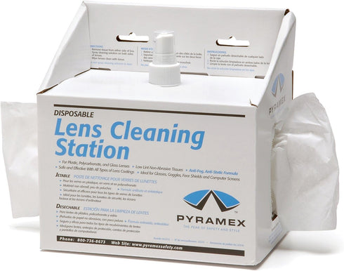 Pyramex Lens Cleaning Station With 16Oz Cleaning Solution 1200 Tissues