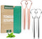 RONAVO Metal Tongue Scraper for Adults (4 PC), Rustproof with Travel Cases, Reduces Bad Breath