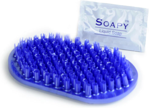 Soapy Toes Travel Sized Foot Scrubber Massages & Cleans Tired Feet, Suction