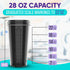 '-6 PACK- 28 oz Shaker Cups for Protein Shakes, Leak Proof Protein Shaker Bottle