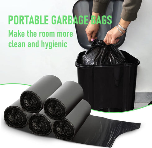 Small Trash Bags, 100 Counts, Black, Thicken Value Pack, 4 Gallon Trash Bags for Bathroom Kitchen