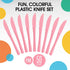 Exquisite Disposable Pink Plastic Knives, 50 Pcs Heavy Duty Cutlery, Pink Disposable Flatware for Parties