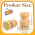 HANLANXUE 12 Packs Bamboo Dish Scrub Brushes, Full Circle Scrub Brush Wooden Dish Scrubber Brushes with Sisal Bristle
