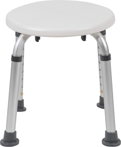 Flash Furniture Hercules Series Aluminum Bath and Shower Chair with Adjustable Seat Height, Anti-Slip Medical Shower