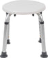Flash Furniture Hercules Series Aluminum Bath and Shower Chair with Adjustable Seat Height, Anti-Slip Medical Shower