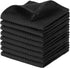 joybest 8-Pack Cotton Kitchen Dish Cloths, Ultra Soft Waffle Weave Quick Drying Dish Towels, 12x12 Inches, Black