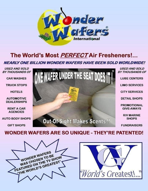 Wonder Wafers Air Fresheners, 25ct, Individually Wrapped, Strawberry Fragrance