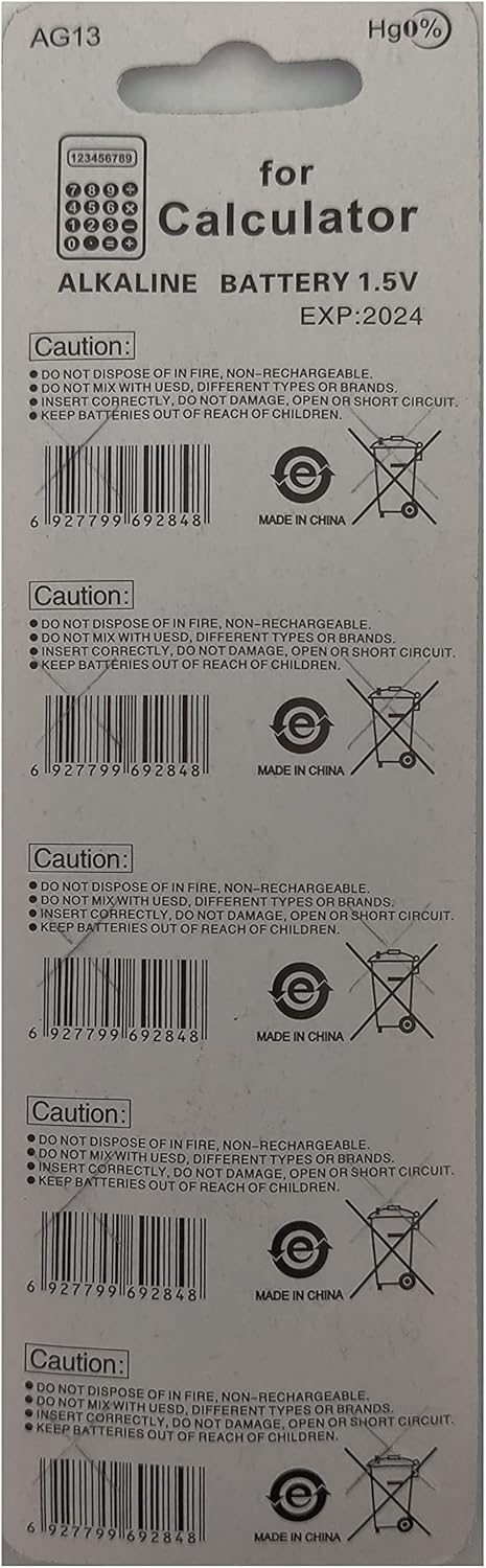 LR1154 AG13/LR44/357/A76 1.5V Super Alkaline Button Cell Batteries (10 PCS)