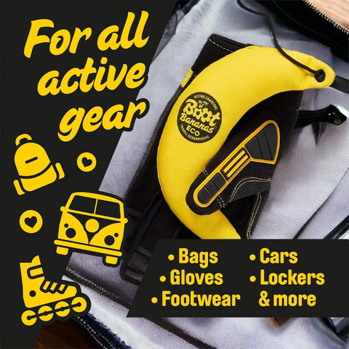 Boot Bananas Eco Travel Deodorisers | 1 Pair, Light Weight, Sustainable, Reusable Sports Shoe & Glove Odour Neutralizer