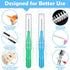 120Pcs Interdental Brushes, 360° Bendable Soft Bristles for Braces, Dental Floss Picks for Oral Teeth Cleaning