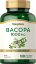 Piping Rock Bacopa Monnieri Capsules 1000 mg | 180 Count | Herbal Extract Supplement | Gluten Free, Non-GMO