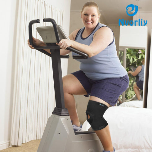 Nvorliy Plus Size Knee Compression Sleeve - Medical Support for Knee Pain Relief, Fit Men & Women (2XL)