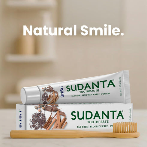 Sudanta 200g Herbal Fluoride-Free Natural Toothpaste, Paraben-Free, Vegan with Ayurvedic Herbs
