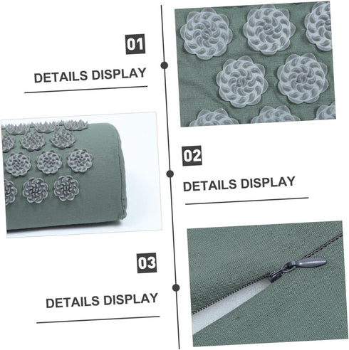 Set TEHAUX Acupressure Mat and Massage Pillow with Non-Slip Surface for Full Body Therapy, Practical Acupuncture