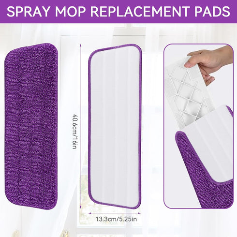 Mop Head Replacement for Libman Freedom Spray Mop - Washable Microfiber Pads Refill for Multi-Surface Cleaning (7 Pack)