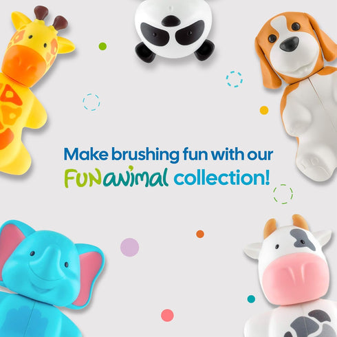 Flipper Fun Animal Turtle Toothbrush Cover – Kids Toothbrush Holder with Suction Cup for Bathrooms