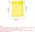 100Pcs Premium Sheer Organza Bags, Yellow Wedding Favor with Drawstring, 3x4 Inch Jewelry Gift for Party