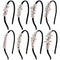 Lawie 8 Pack Rhinestone Flower Butterfly Bowknot Headbands, Sparkly Black Metal Hair Accessories for Women Girls