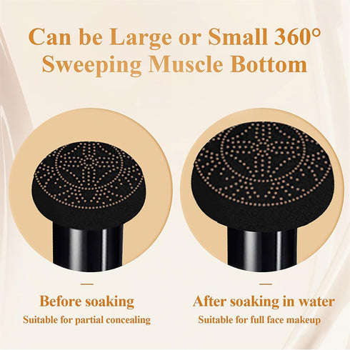 Mushroom Head Air Cushion CC Cream, BB Cream Foundation for Mature Skin, Moisturizing Concealer, Long-Lasting, Medium