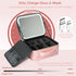 Travel Makeup Bag with LED Lighted Mirror, Adjustable Brightness, Waterproof Cosmetic Train Case Organizer