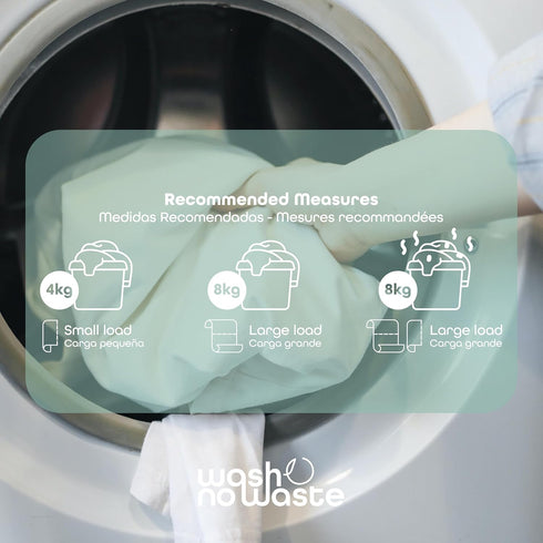 Wash No Waste - PACK 3, Laundry Detergent Strips, 192 washes, Hypoallergenic, Biodegradable, Lavender.