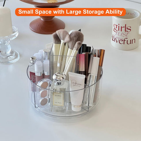 Taiuloo 360 Rotating Makeup Organizer - Lazy Susan Turntable Cosmetics Storage Tray for Vanity, Brushes, Lipsticks,