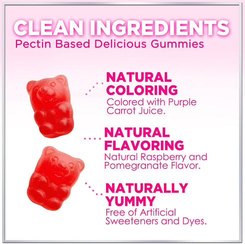 Collagen Peptides Gummies for Women & Men, Extra Strength Hydrolyzed Collagen Supplement for Hair, Skin & Nails