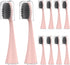 YUNCHI Replacement Toothbrush Heads for Burst Electric Toothbrush, Soft Charcoal Bristles, 10 Count, Rose Gold