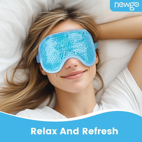 NEWGO Cooling Eye Mask for Puffy Eyes - Cold Eye Mask Eye Ice Pack for Relief from Tension and Stress
