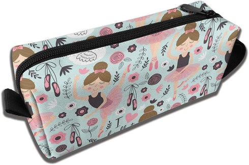 YISHOW Adorable Ballet Dancer Makeup Bag - Travel Cosmetic Toiletry Organizer Case for Women