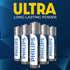 Philips 12 Pack, 1.5v 10-Year 129% AAA Batteries Ultra Alkaline Triple A. Batteries, Shelf Life, Ultimate Long-Lasting