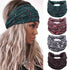 Wide Boho Headbands for Women, Knotted Turban Headband, Elastic Nonslip Hairbands for Yoga Running